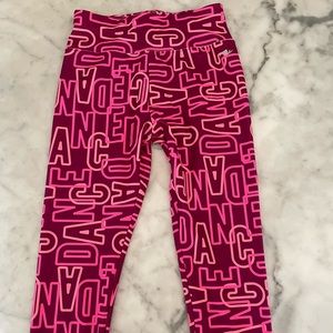 Pink dance print leggings